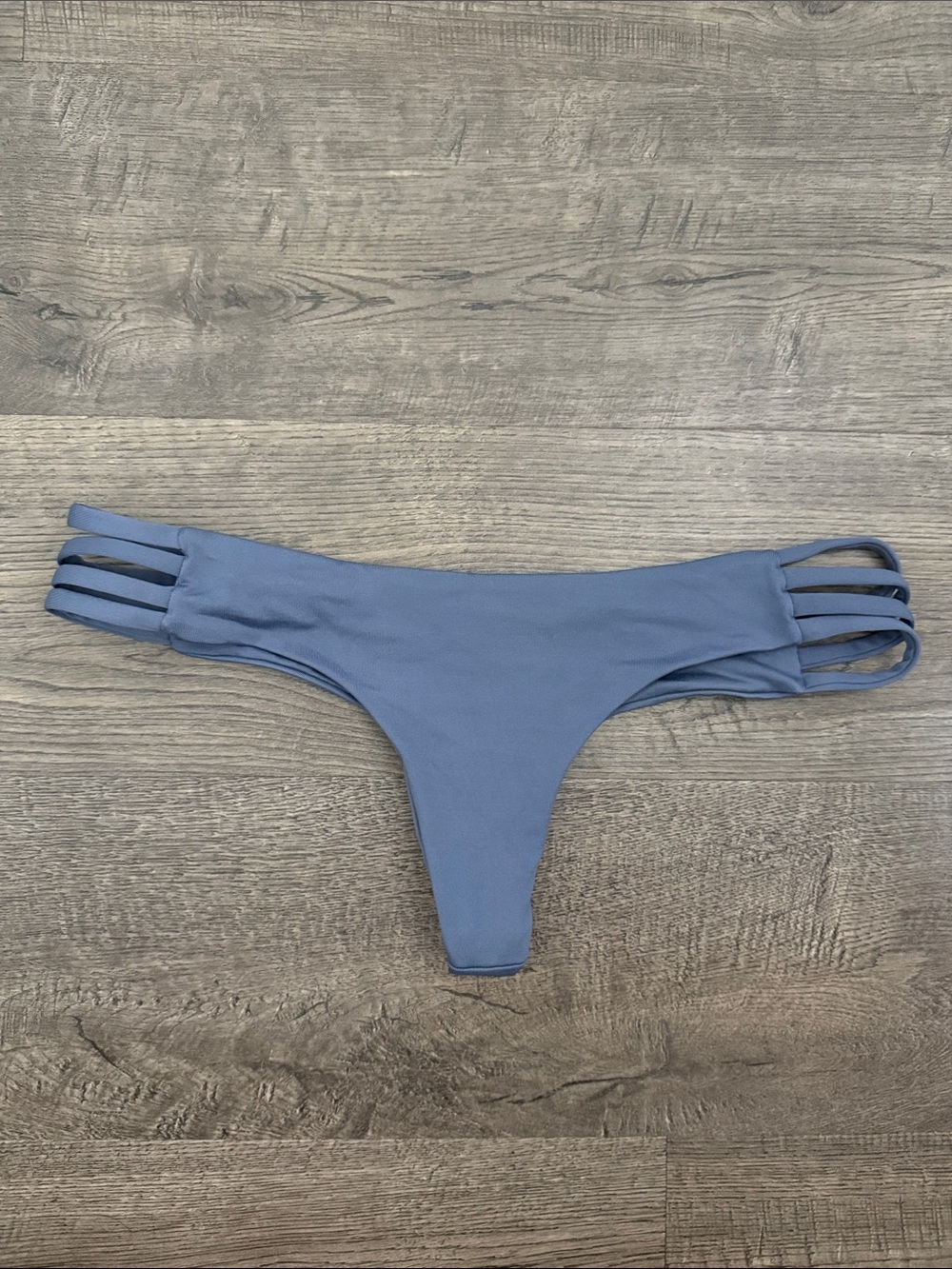 Midori Dusty Blue Triple-strap Bikini Bottom
